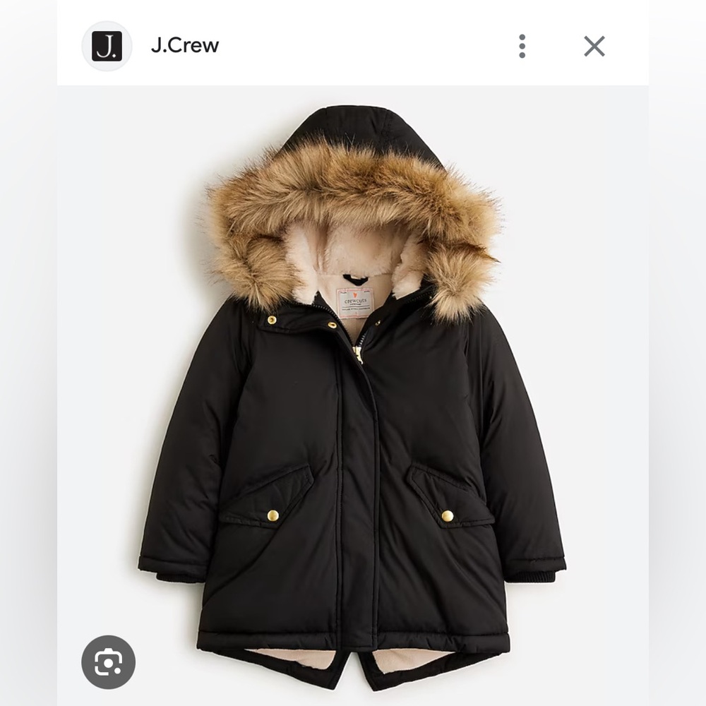 COPY - J. CREW Girls' fishtail parka, great used condition, size 10
